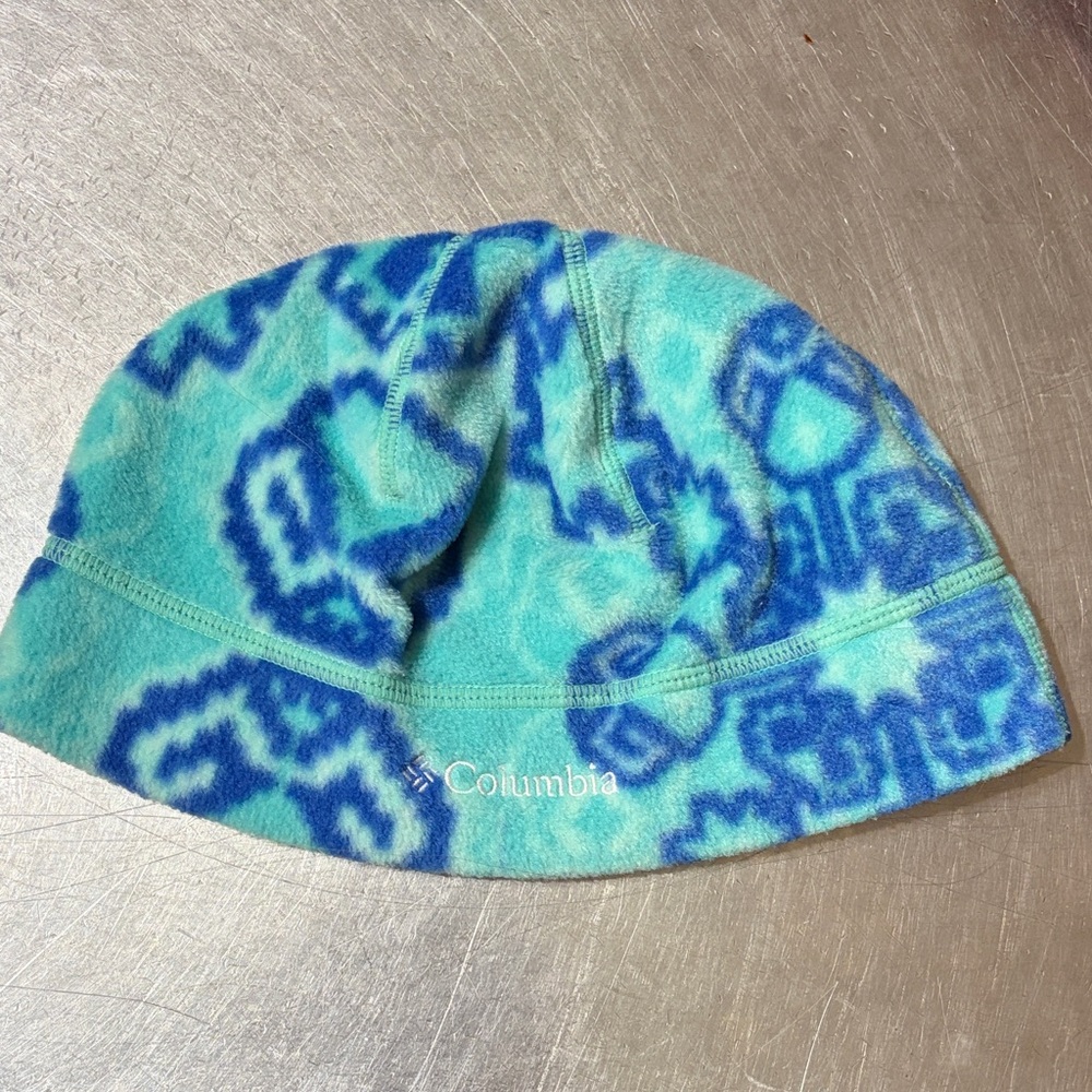 Columbia Aqua and Navy Kids Beanie